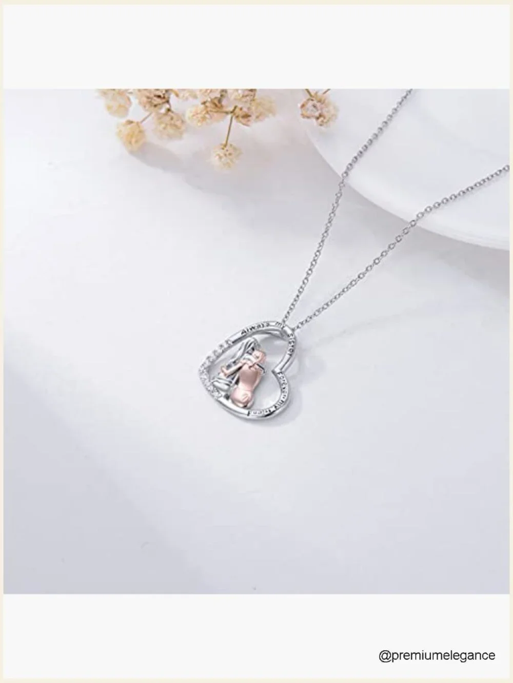 Sterling Silver Sister Necklace Pendant 18+2